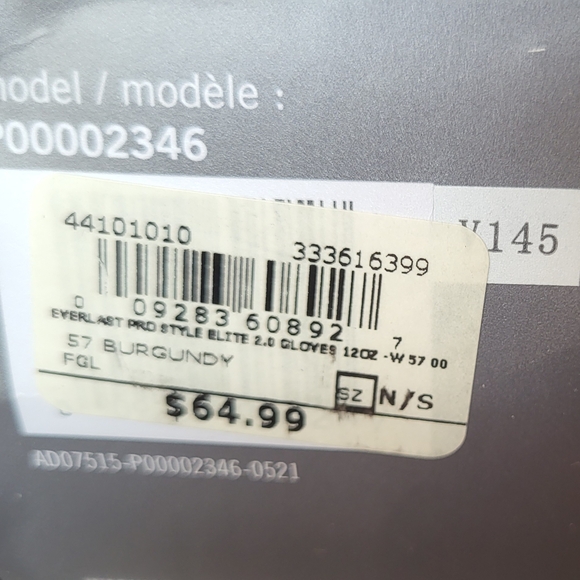 Everlast Maroon Boxing Gloves - Picture 5 of 5